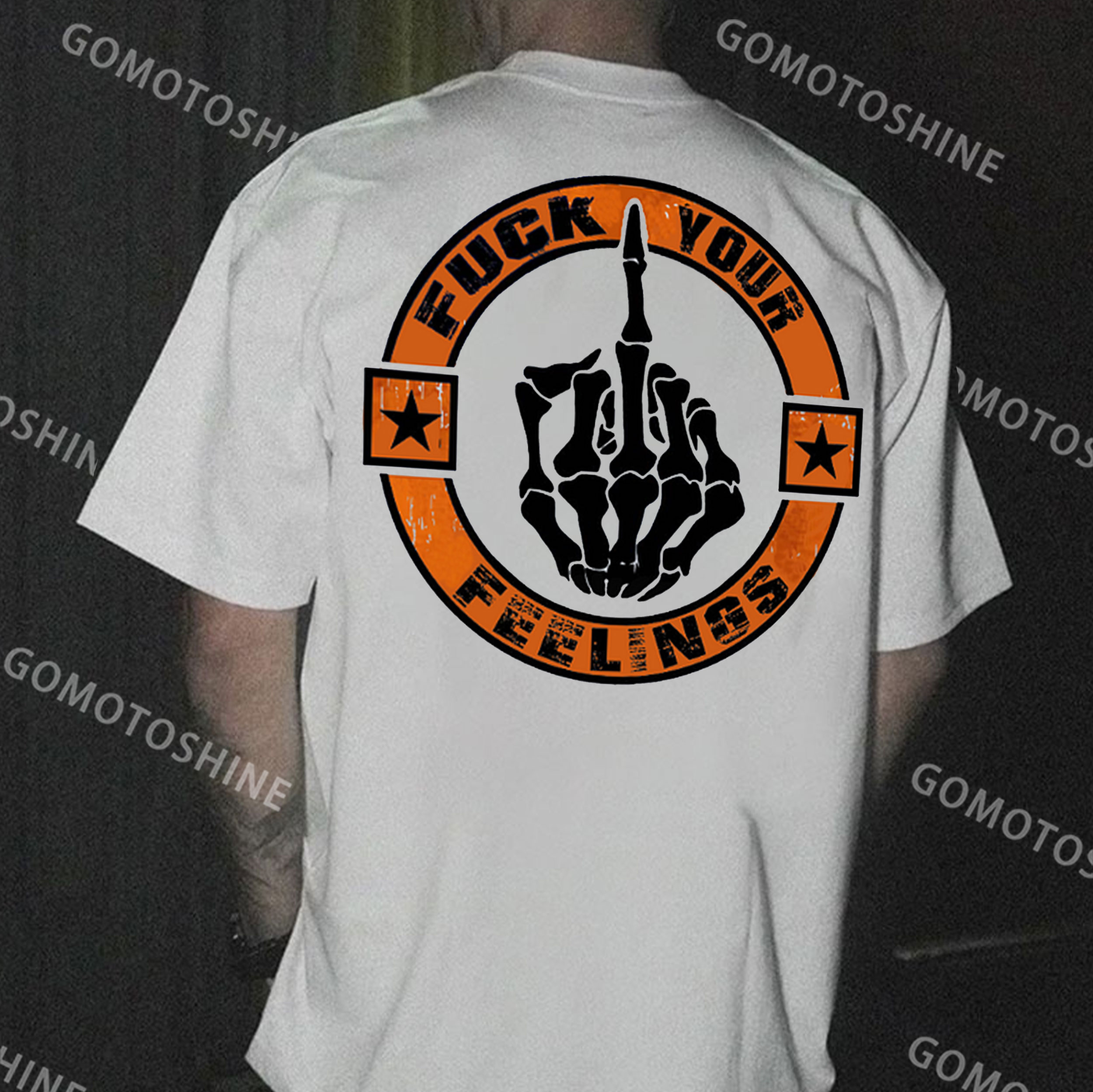 FUCK YOUR FEELINGS Bone Hand Print Men's T-Shirt