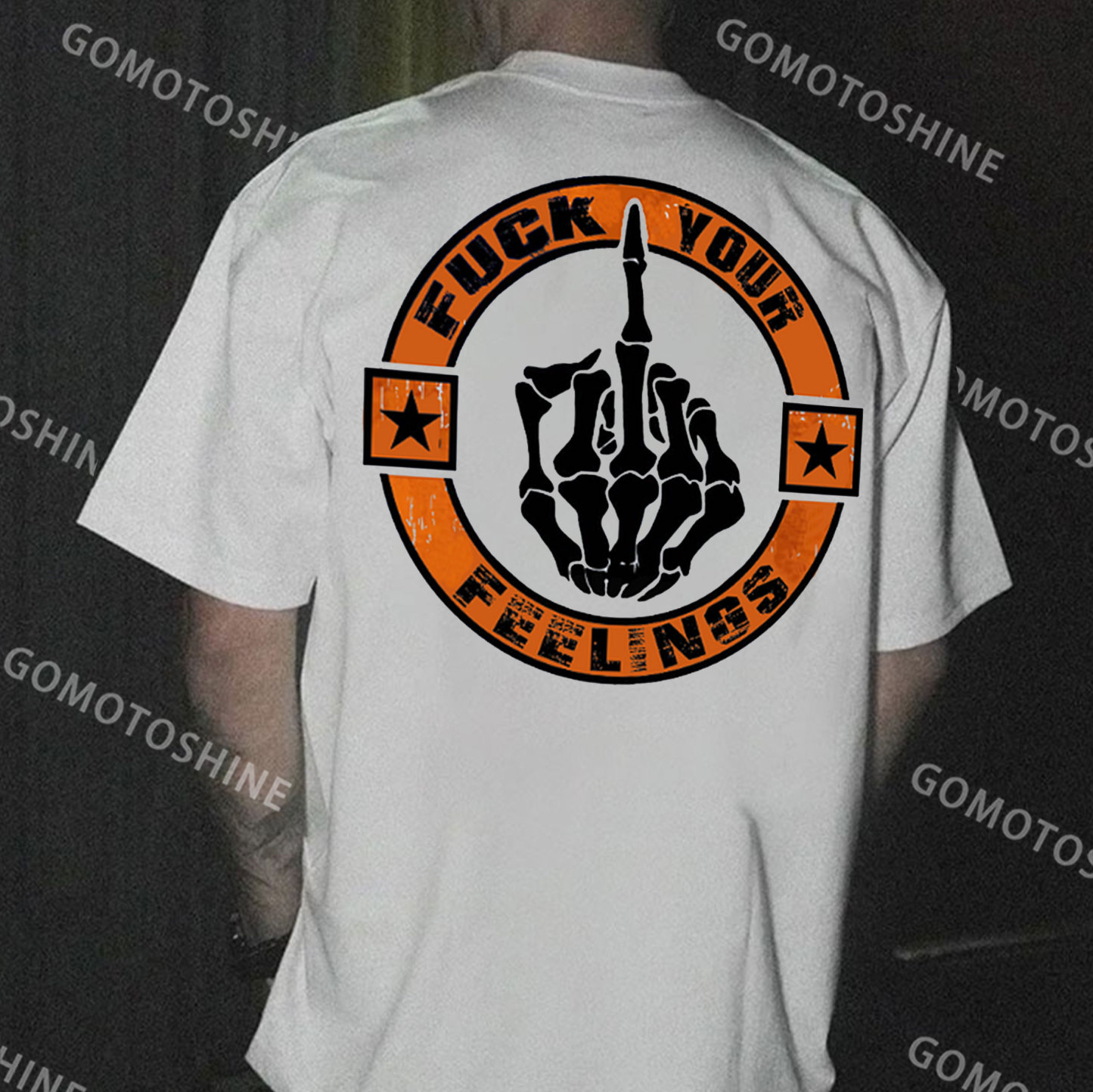 FUCK YOUR FEELINGS Bone Hand Print Men's T-Shirt