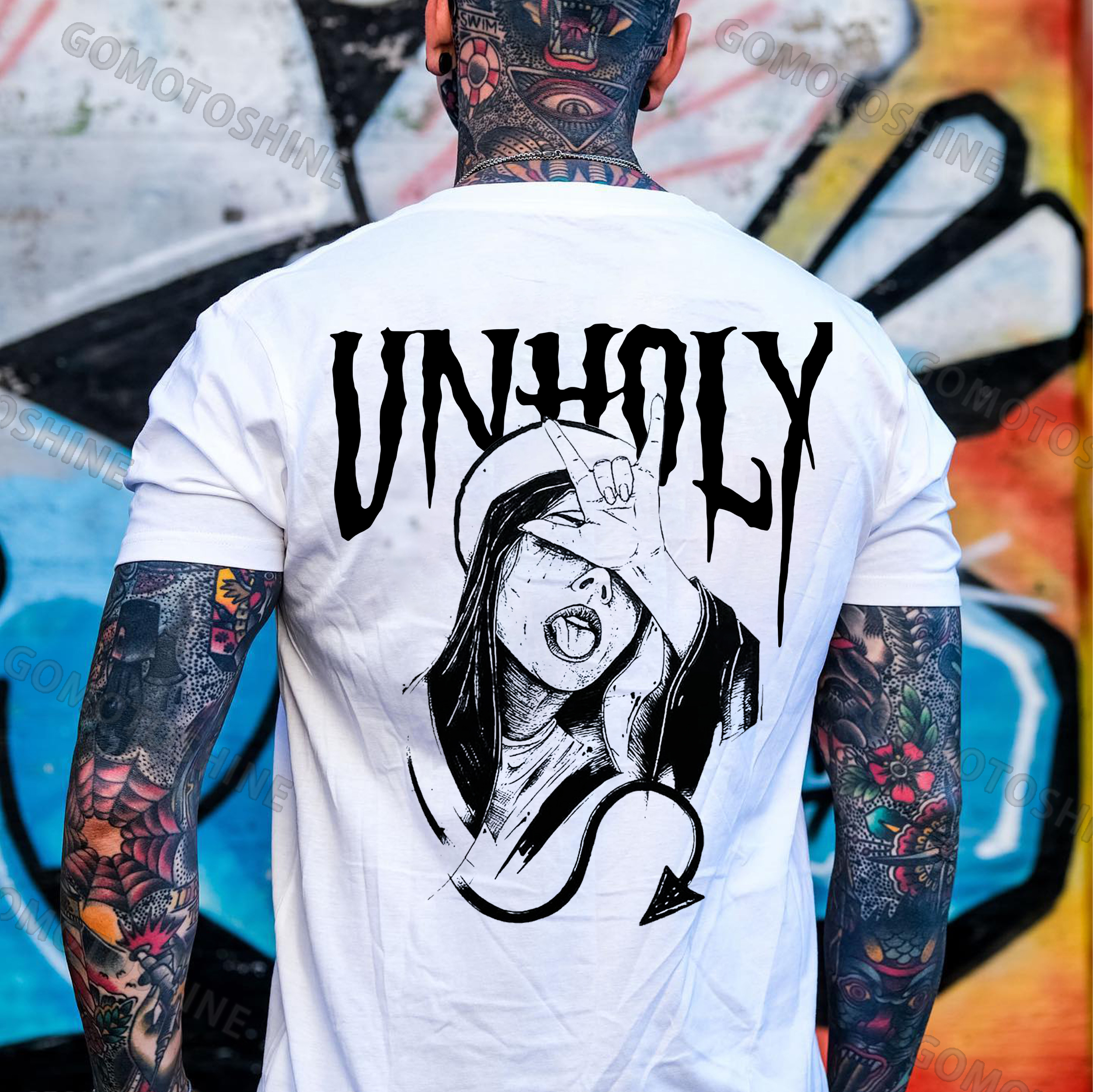 UNHOLY Evil Nun Print Men's T-Shirt