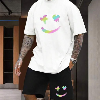 Lovely Emoji White Printed Suit