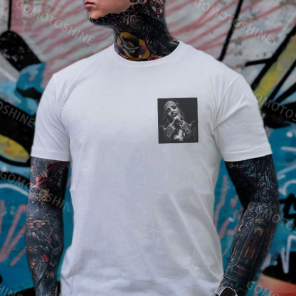 Nun and crucifix Men's printed T-shirt