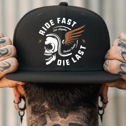 RIDE FAST DIE LAST Helmet Skull Fashion Cap