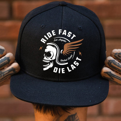 RIDE FAST DIE LAST Helmet Skull Fashion Cap