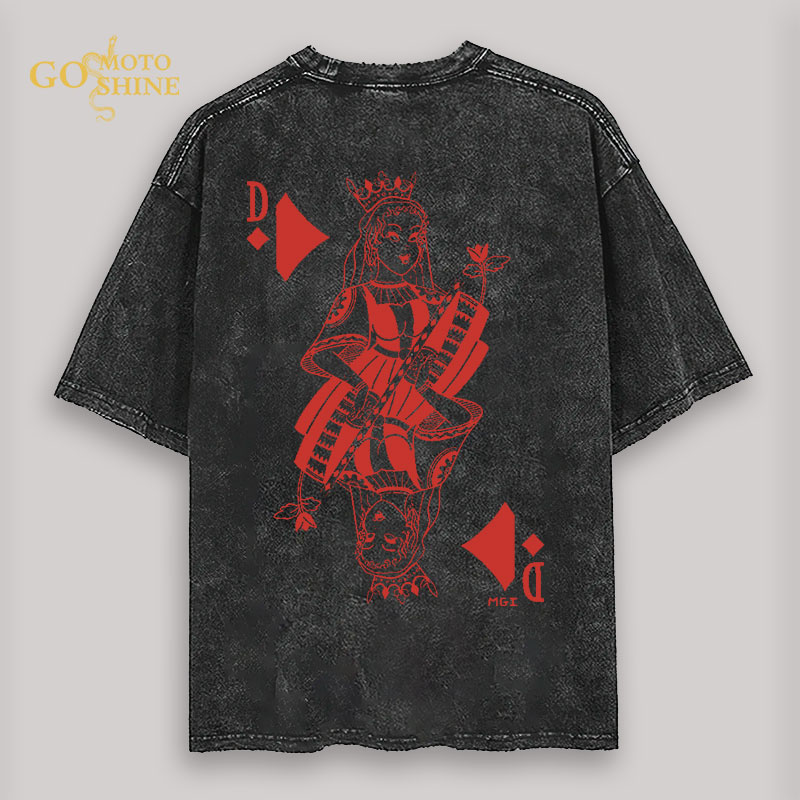 Poker Queen Men's Washed T-shirt