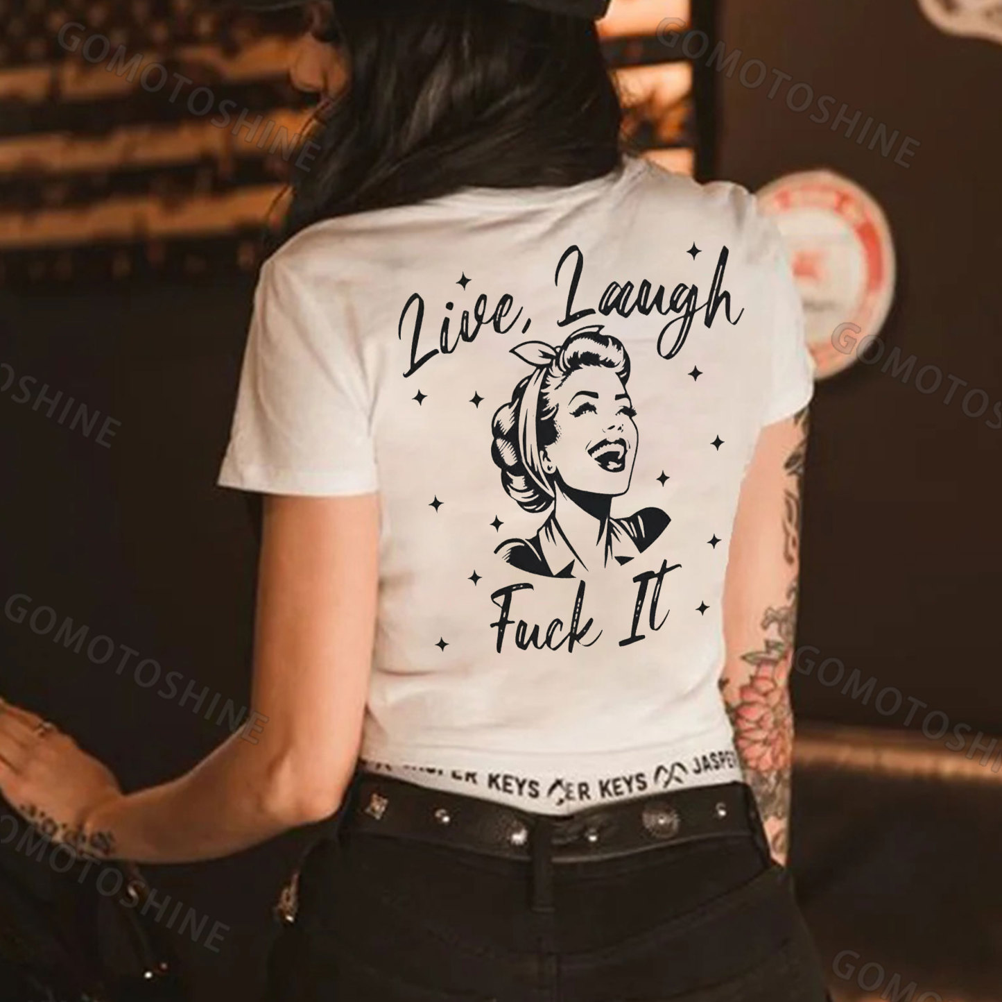LIVE LAUGH FUCK IT Beauty Print Women's T-shirt