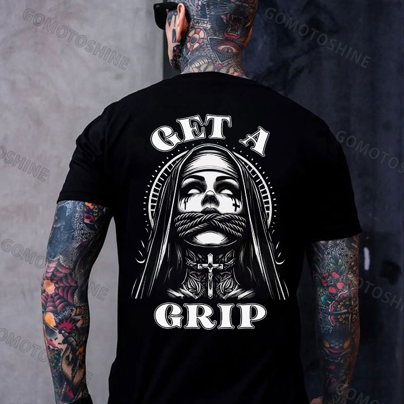GET A GRIP The Tied Nun Print Men's T-Shirt