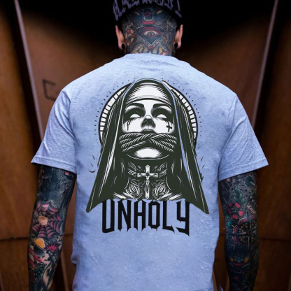 UNHOLY Tied Nun Print Men's T-Shirt