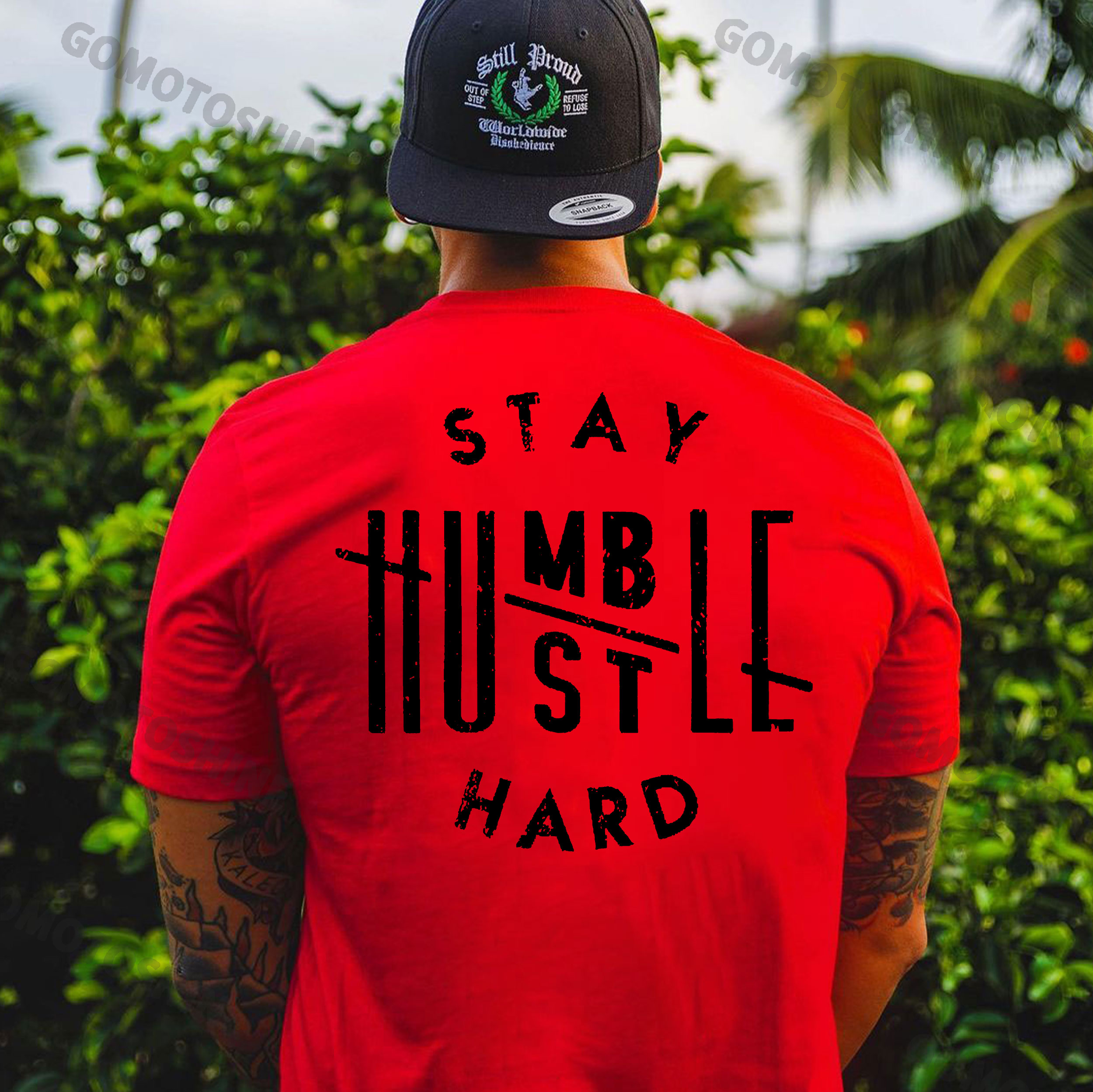 STAY HUMBLE HUSTLE HARD Print Men's T-shirt