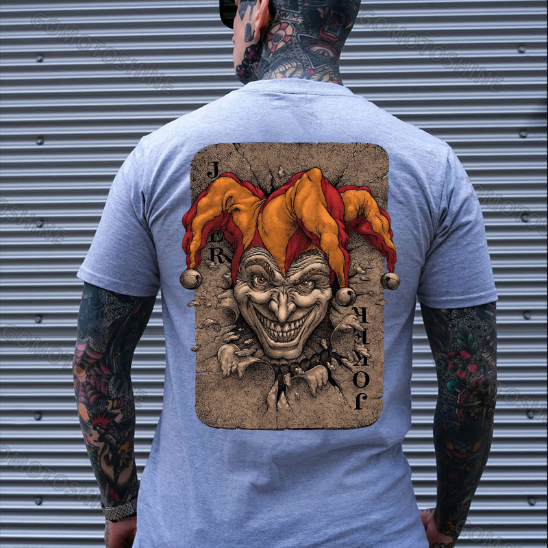 Poker Joker Print Men's T-Shirt