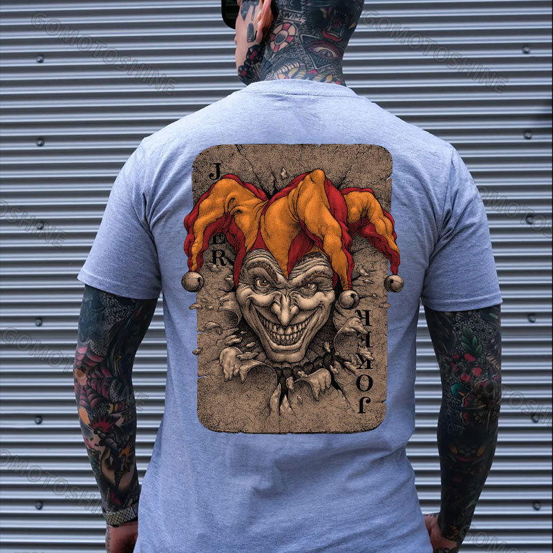 Poker Joker Print Men's T-Shirt