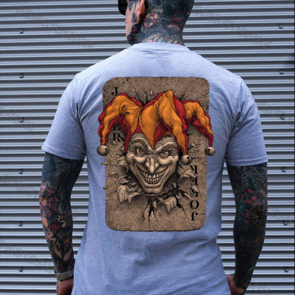 Poker Joker Print Men's T-Shirt