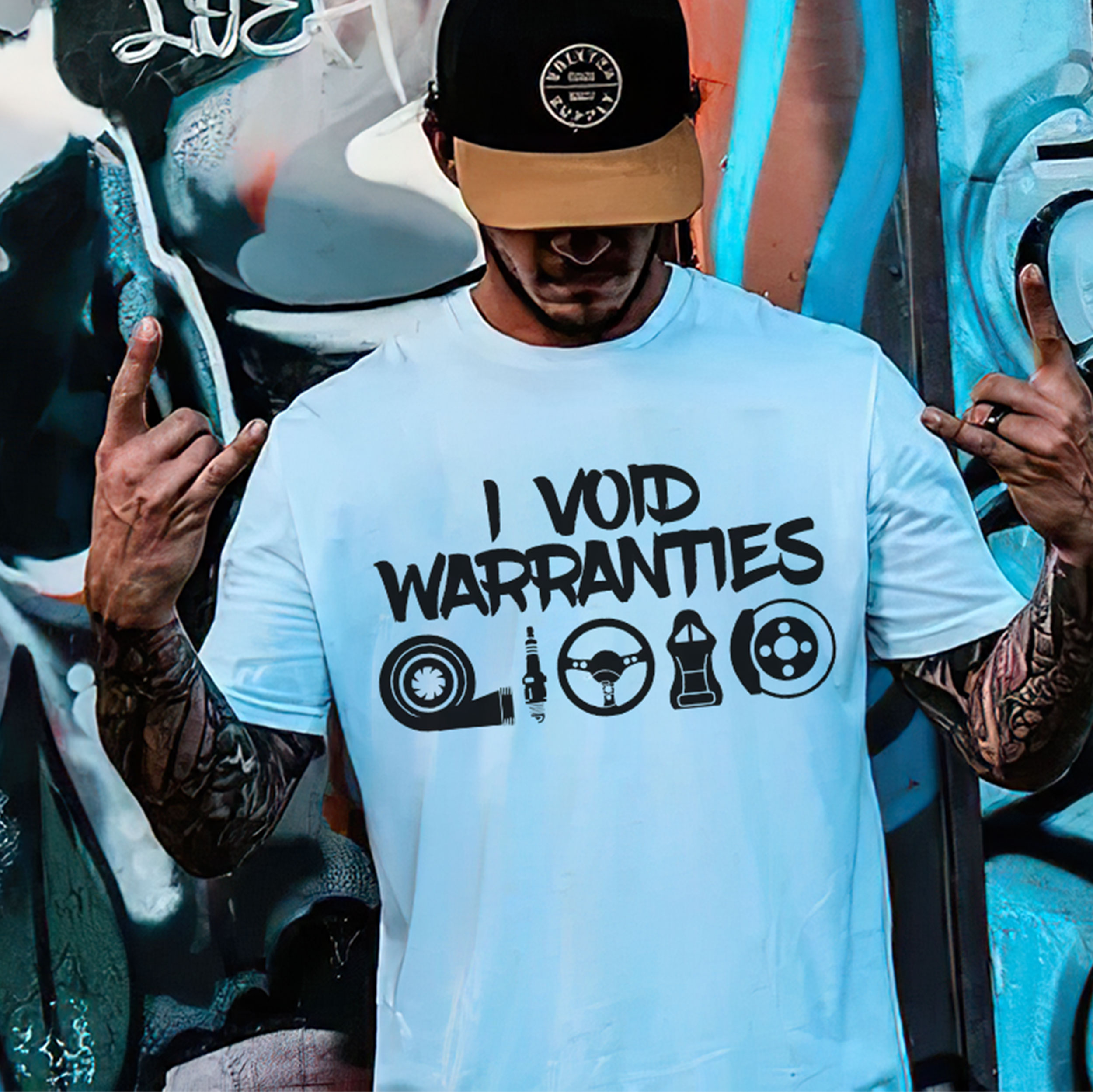 I VOID WARRANTIES Black Print T-Shirt