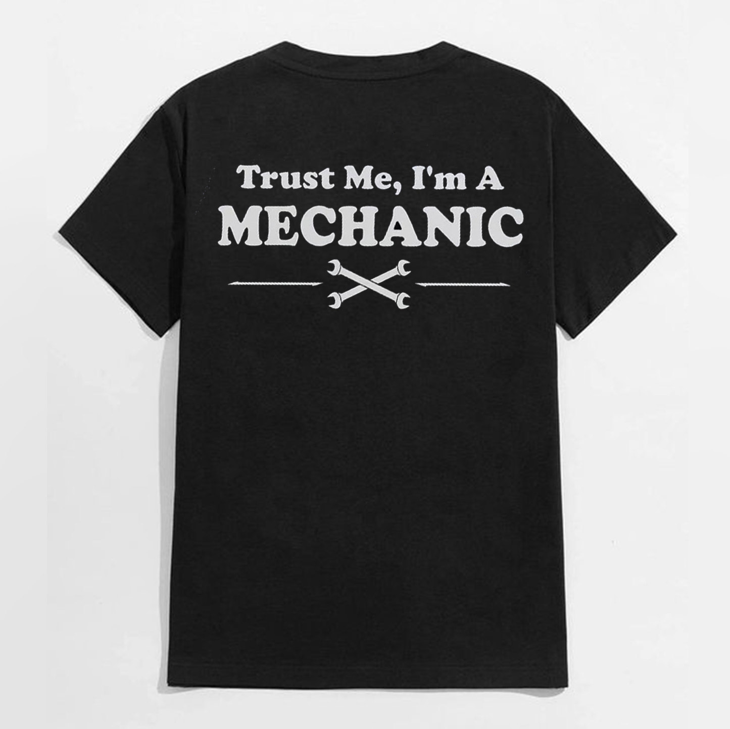 TRUST ME, I'M A MECHANIC Black Print T-Shirt