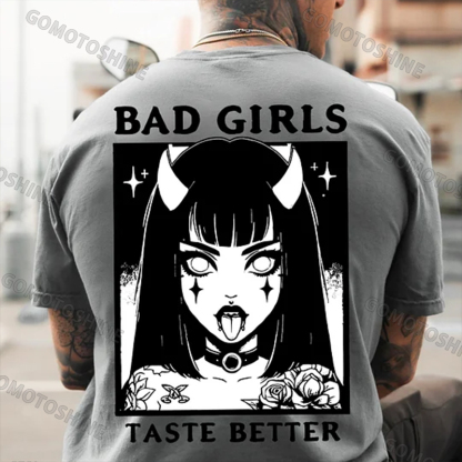 BAD GIRLS TASTE BETTER Devil Girl Print Men's T-Shirt