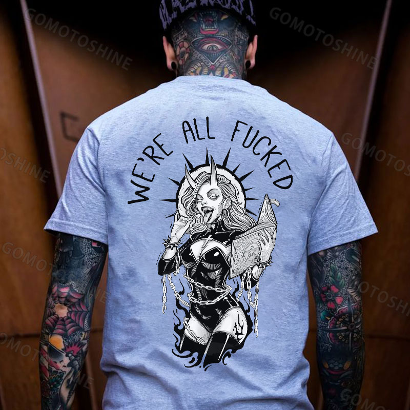 WE'RE ALL FUCKED Evil Secy Witch Print Men's T-Shirt