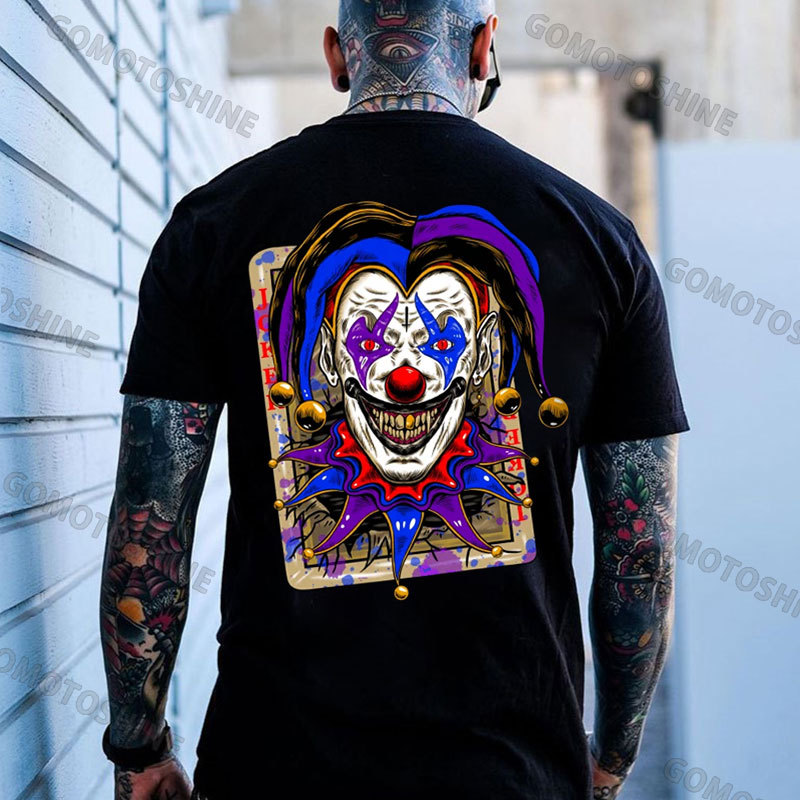 POKER JOKER Evil Smile Joker Print Men's T-Shirt