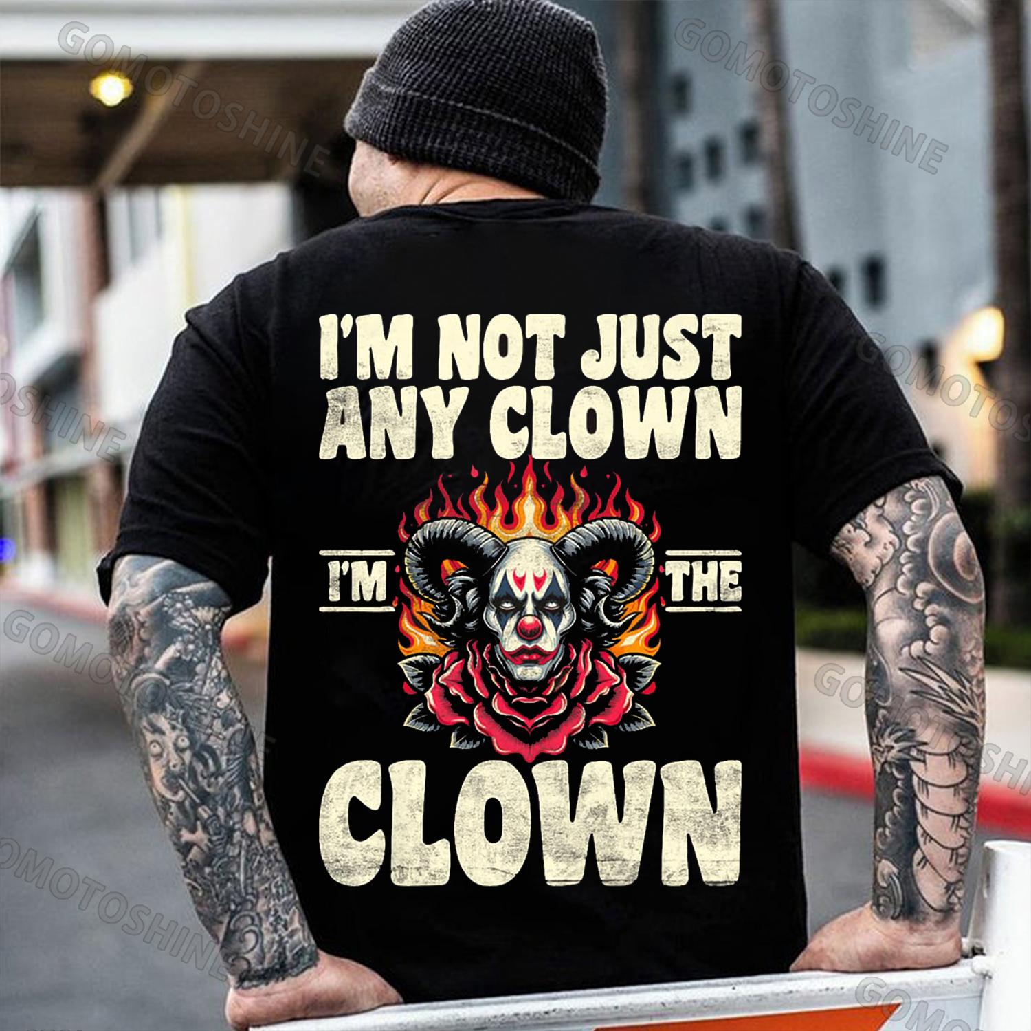 I'M NOT JUST ANY CLOWN I'M THE CLOWN Devil Joker Print Men's T-Shirt