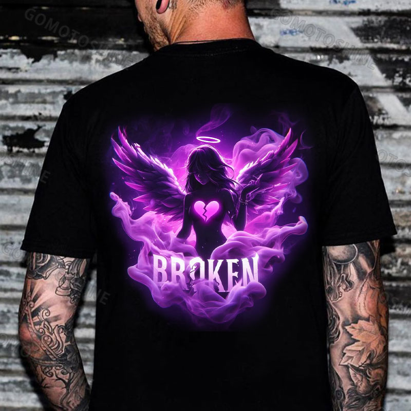 BROKEN Heartbreak Angel Print Men's T-Shirt