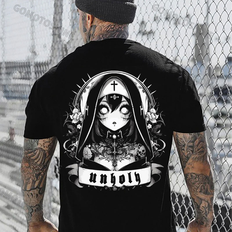 UNHOLY Ghost Nun Print Men's T-Shirt