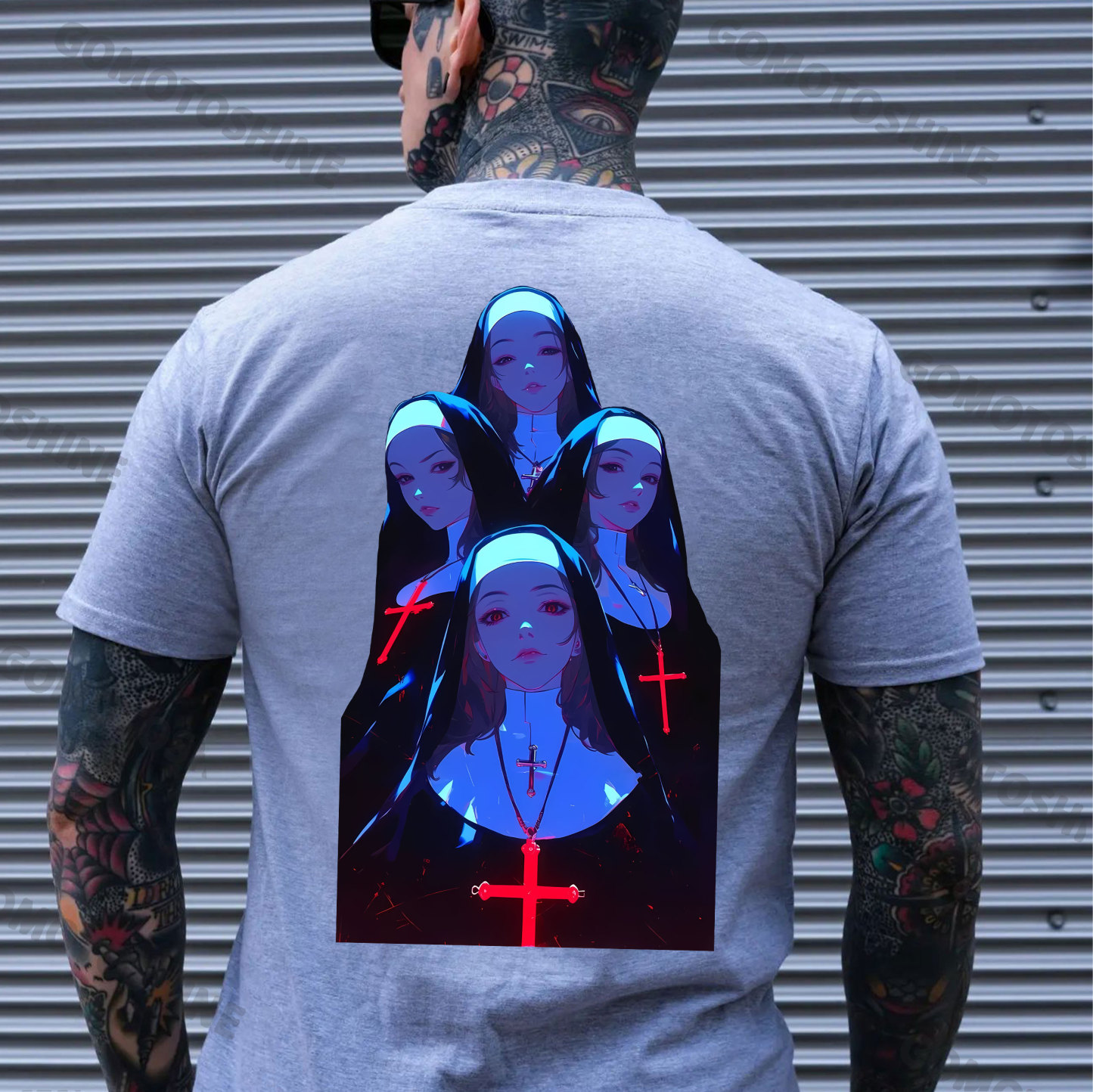 Nun's Gaze Print Men's T-Shirt