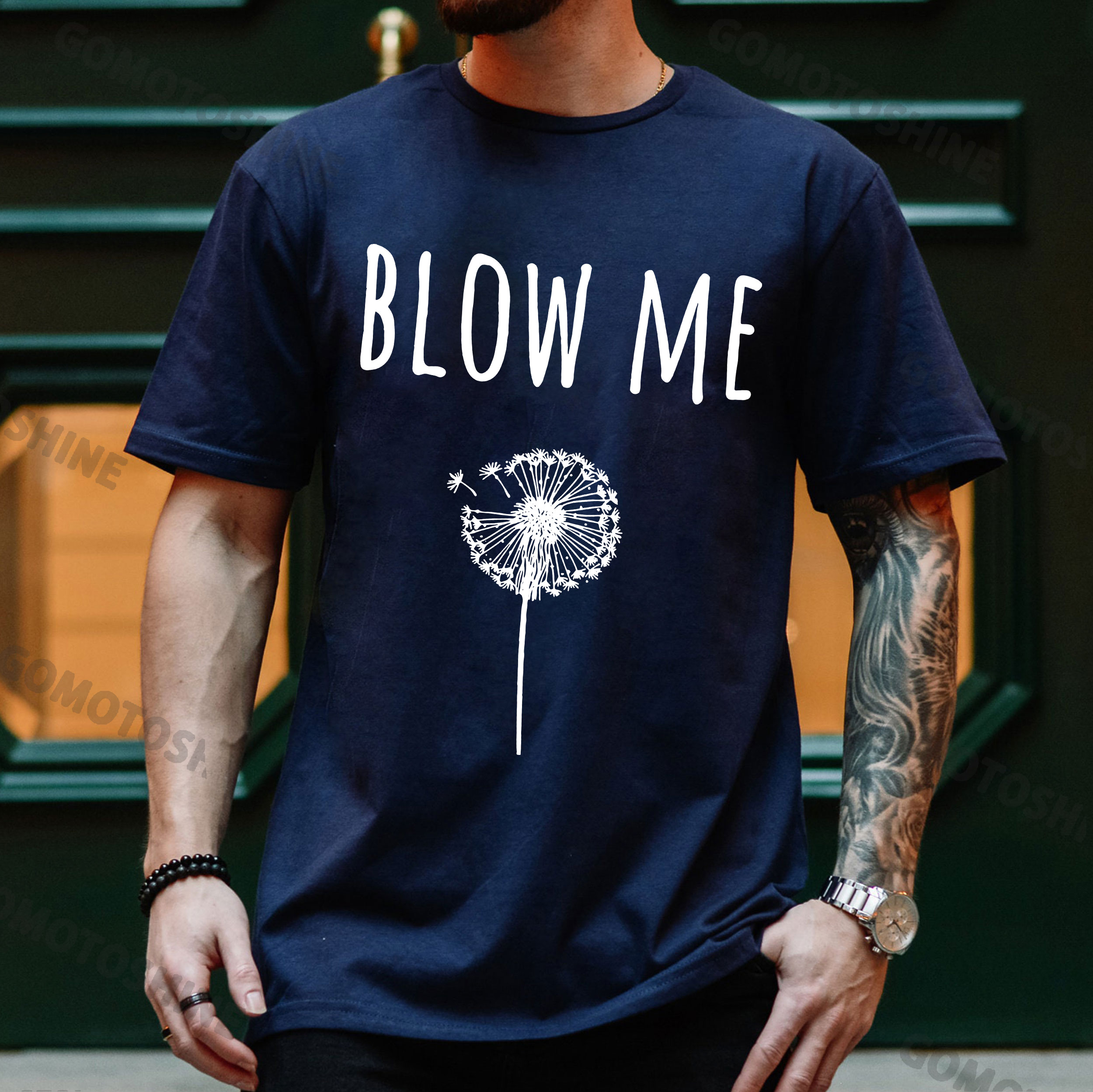 BLOW ME Dandelion Print Men's T-Shirt