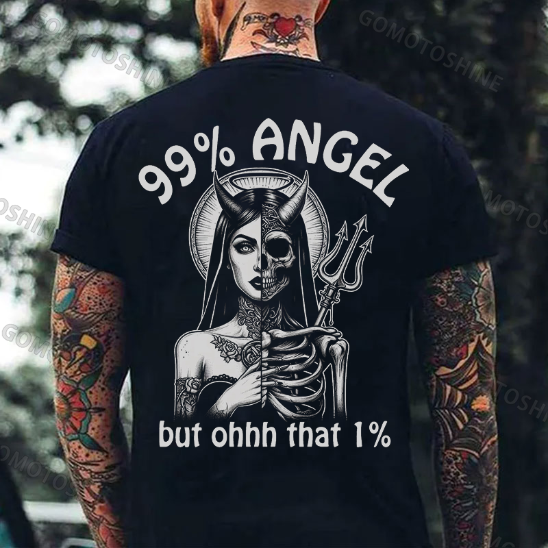 99% ANGEL BUT OHHH THAT 1% Devil Lady Print Men's T-Shirt