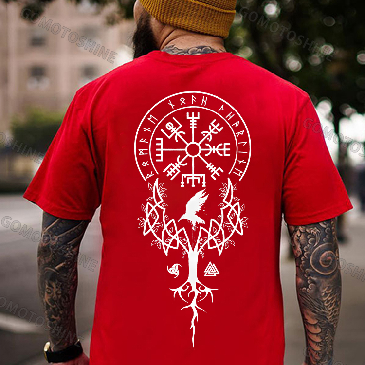 Rune Eagle Black Print T-shirt