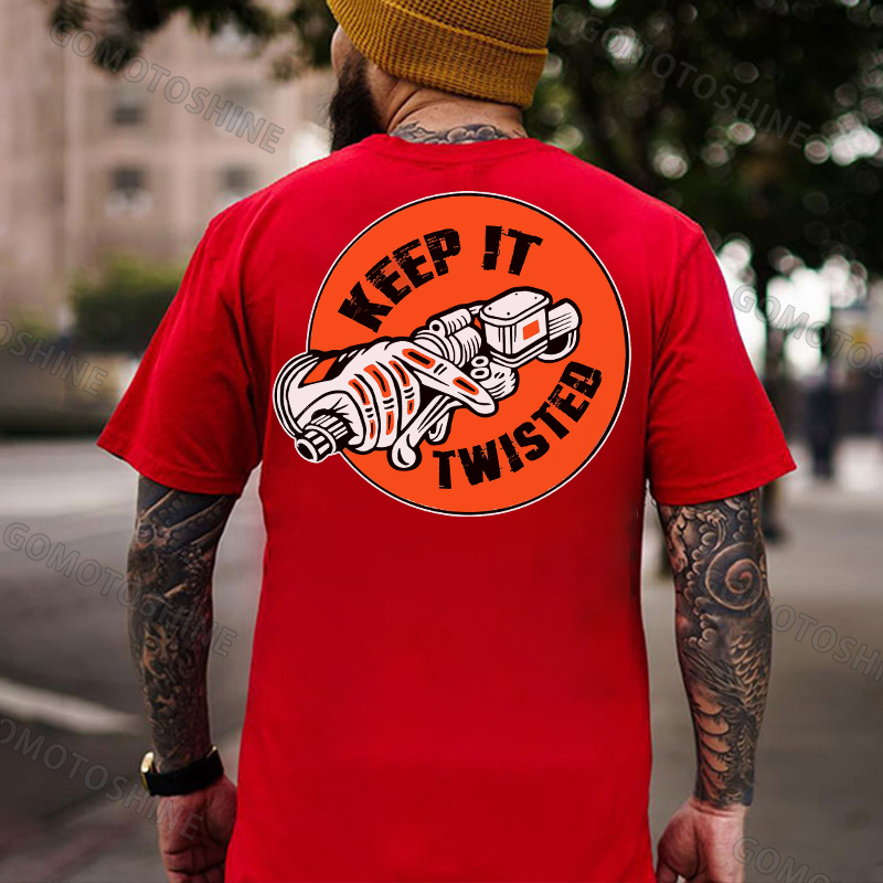KEEP IT TWISTED Motor Head Graphic Casual Print T-shirt