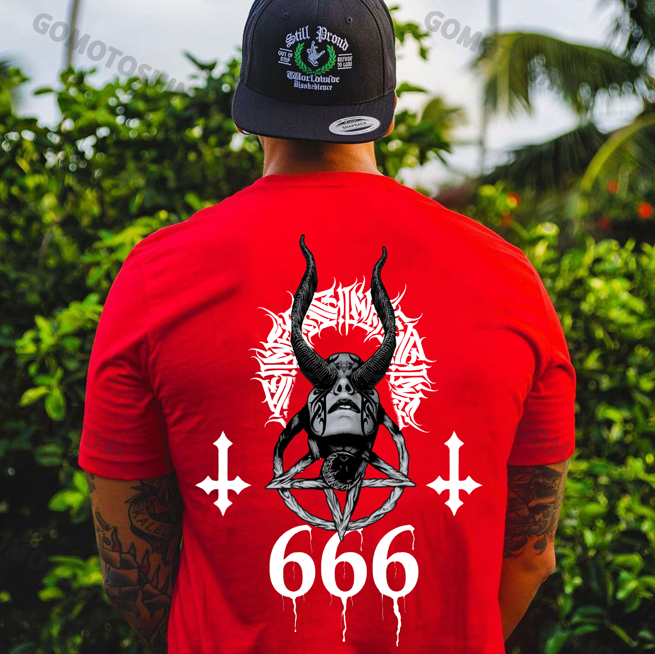 Evil Bleeding Runes Witch Print Men's T-Shirt