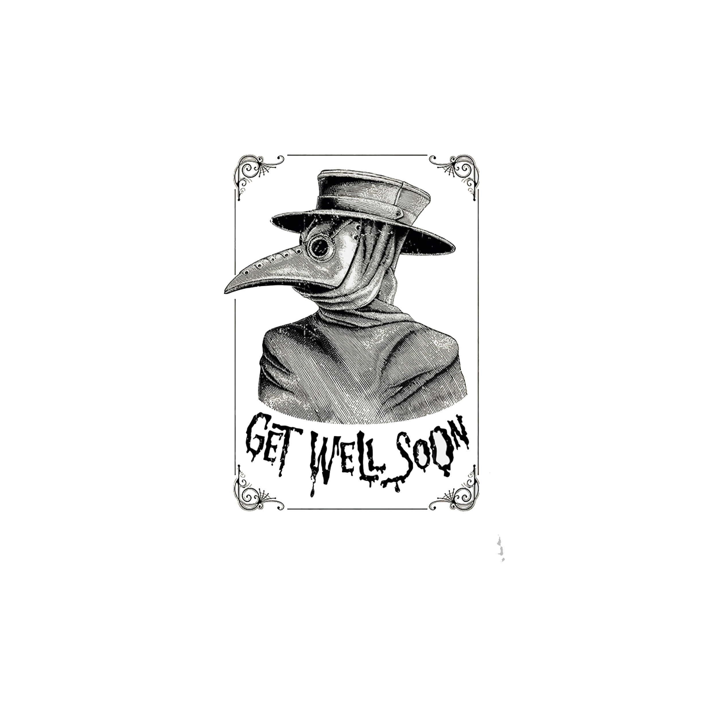 GET WELL SONG Doctor Crow Graphic Print T-shirt