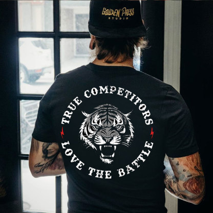 TRUE COMPETITORS Fierce Tiger Black Print T-Shirt