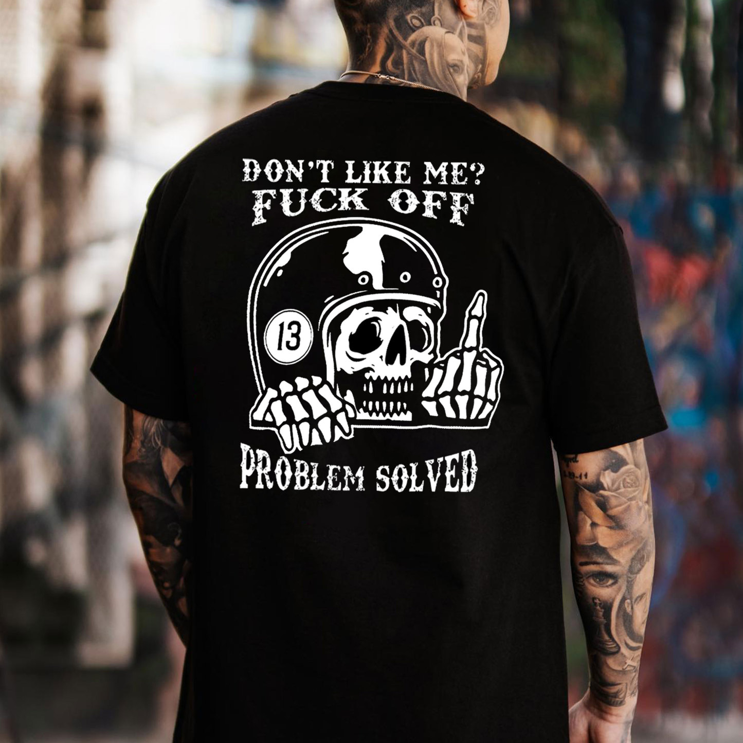 Don't Like Me Black Print T-Shirt