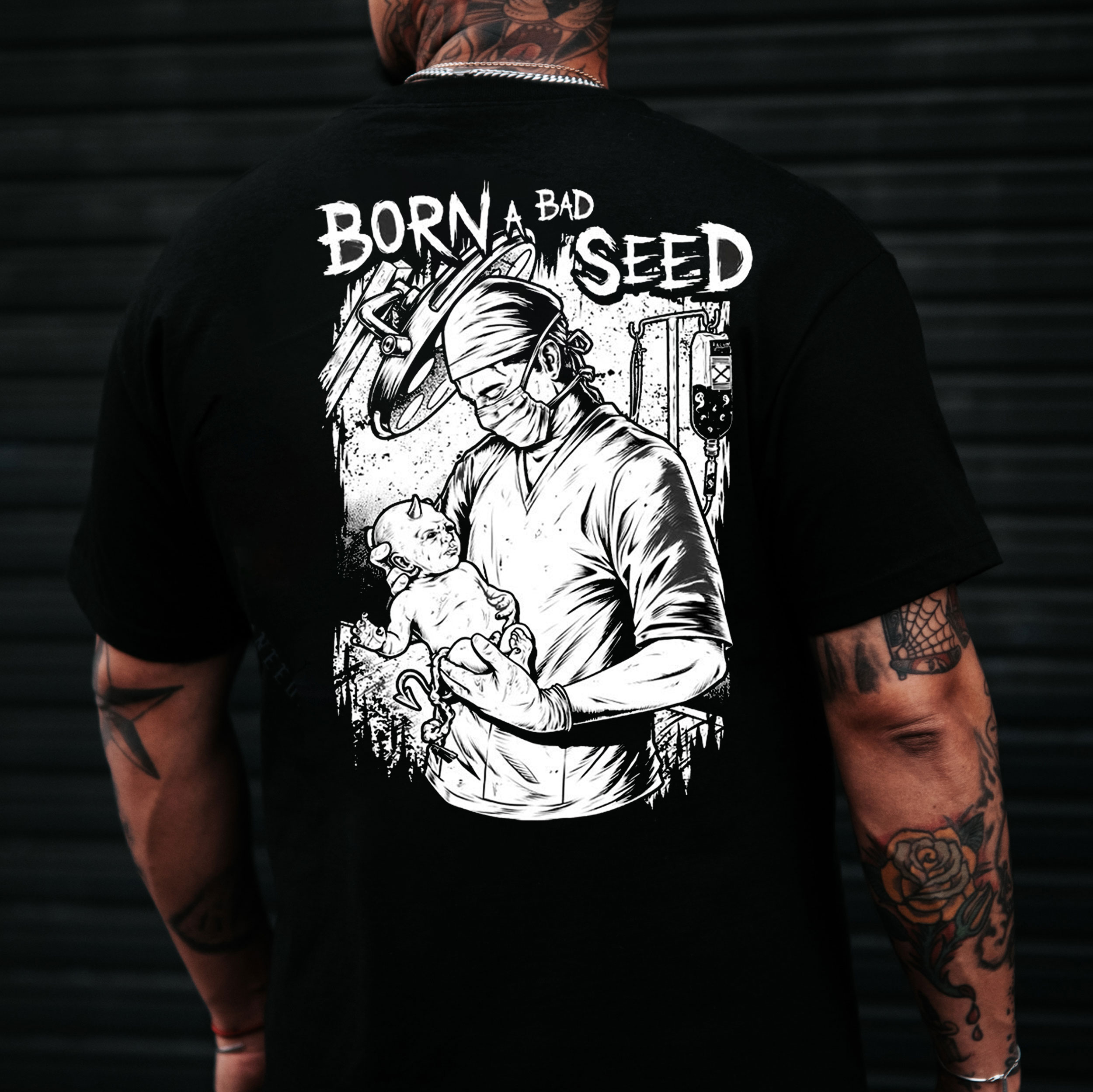 Born A Bad Seed Black Print T-Shirt