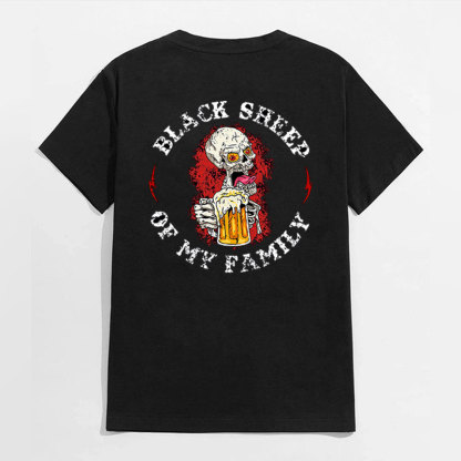 BLACK SHEEP OF MY FAMILY Black Print T-Shirt
