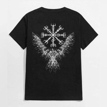 Rune Eagle Black Print T-shirt