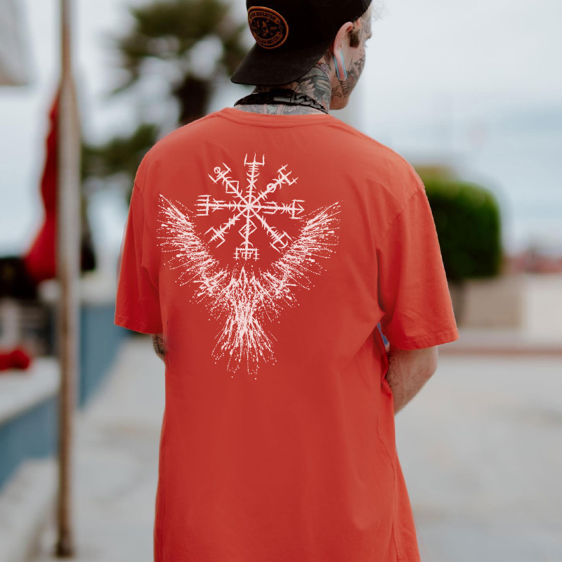 Rune Eagle Black Print T-shirt