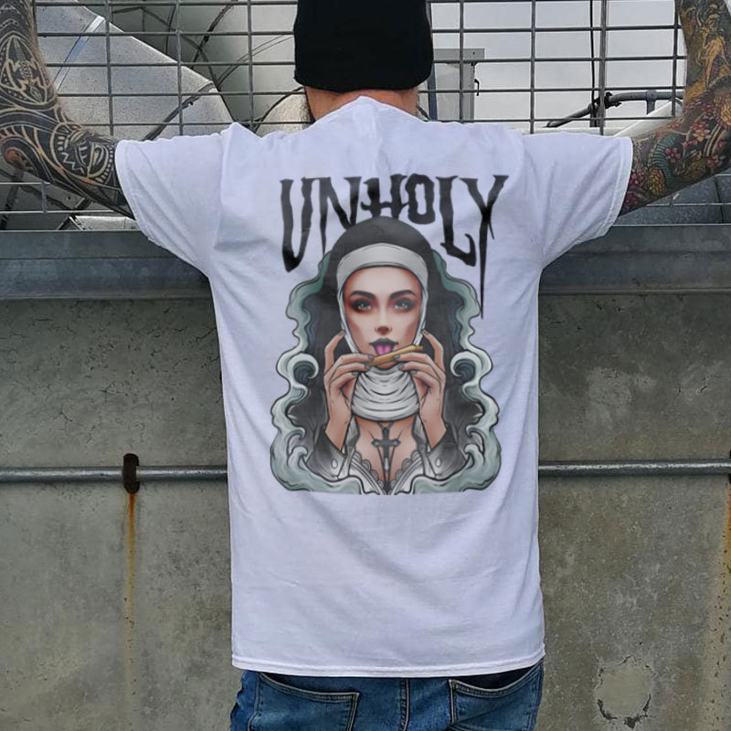 UNHOLY Sexy Nun Print Men's T-shirt