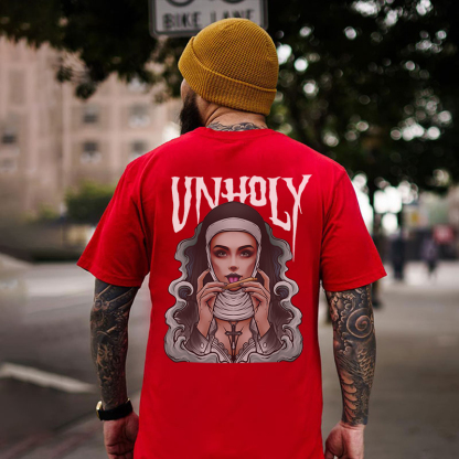 UNHOLY Sexy Nun Print Men's T-shirt