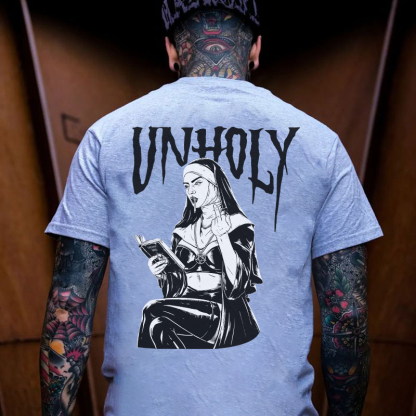 UNHOLY Defiant Nun Print Men's T-shirt