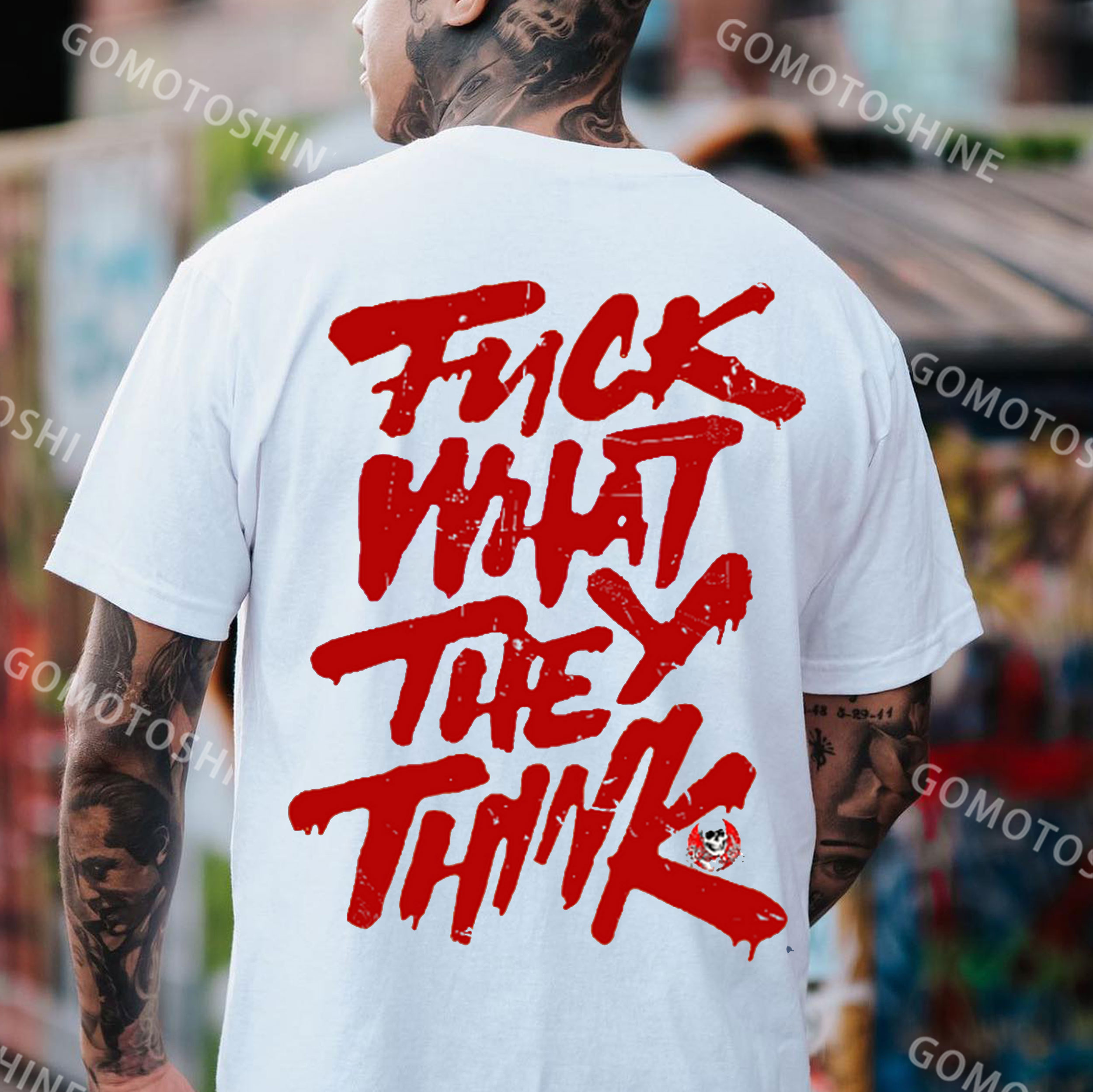 FUCK WHAT THEY THINK Print Men's T-Shirt