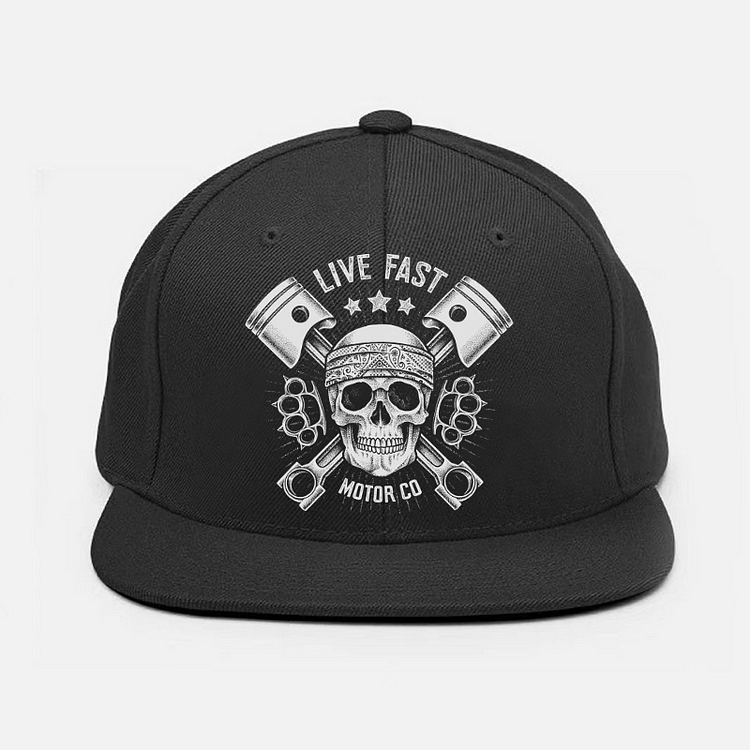 LIVE FAST MOTOR CO Skull Fashion Cap