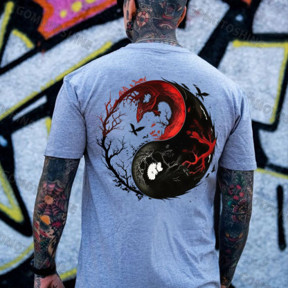 Tai Chi Pattern Print Men's T-Shirt