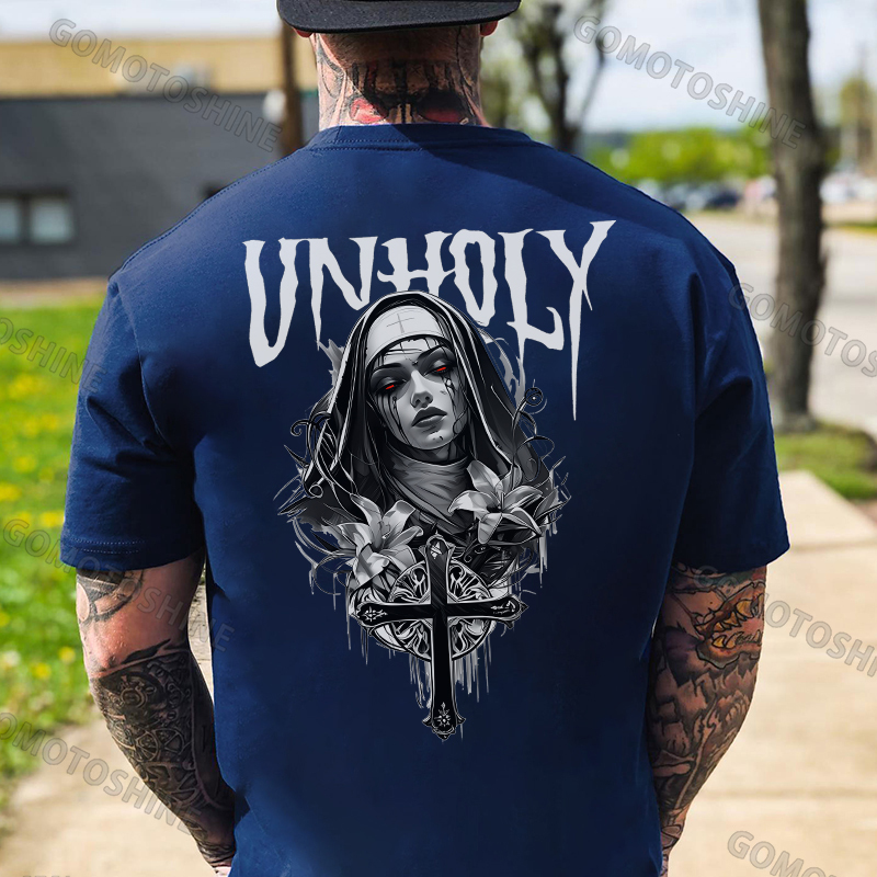 UNHOLY Evil Nun Print Men's T-Shirt