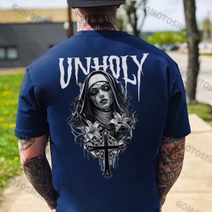 UNHOLY Evil Nun Print Men's T-Shirt