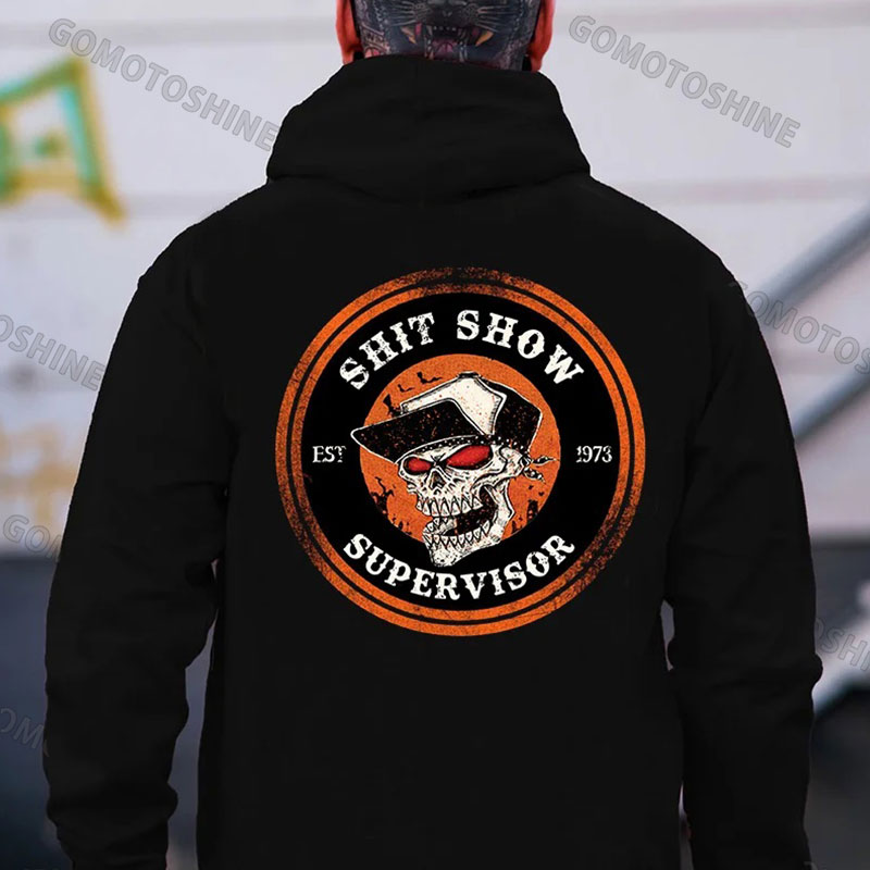 SHIT SHOW SUPERVISOR Skull Print Men's Hoodie