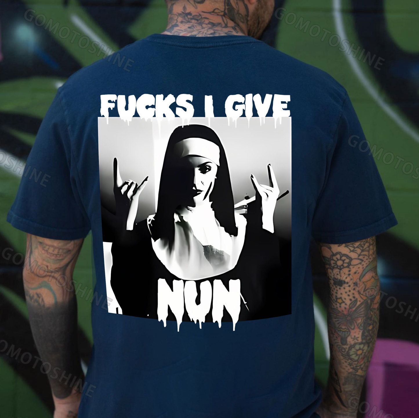 FUCKS I GIVE NUN Nun Print Men's T-Shirt