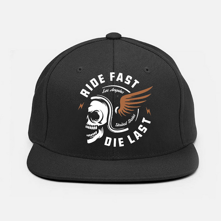 RIDE FAST DIE LAST Helmet Skull Fashion Cap