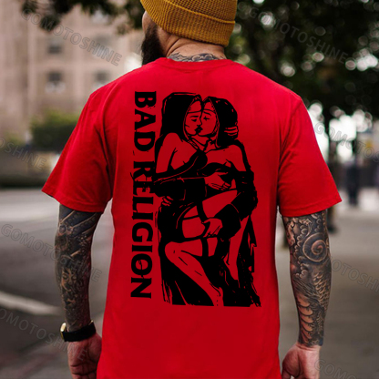 BAD RELIGION Sexy Nuns Good Relationship White Print T-shirt
