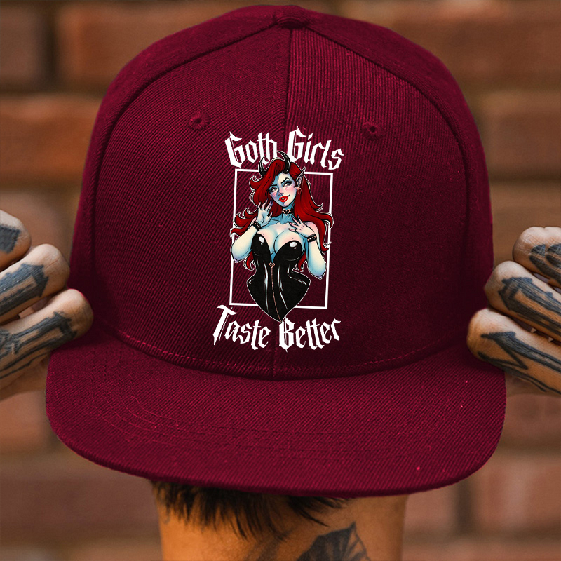 GOTH GIRLS TASTE BETTER Sexy Devil Girl Fashion Cap