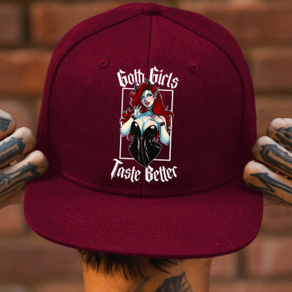 GOTH GIRLS TASTE BETTER Sexy Devil Girl Fashion Cap